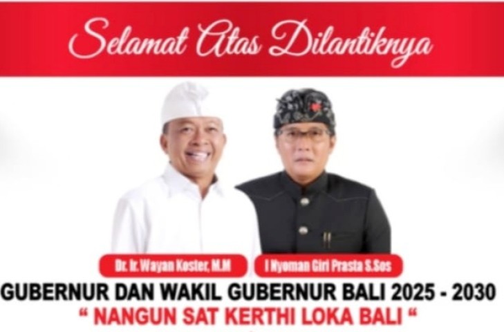 Redaksi Newsyess.com Sambut Ucapkan Selamat Pelantikan Dr. Ir. Wayan Koster, M.M. dan I Nyoman Giri Prasta, S.Sos sebagai Gubernur dan Wakil Gubernur Bali 2025-2030